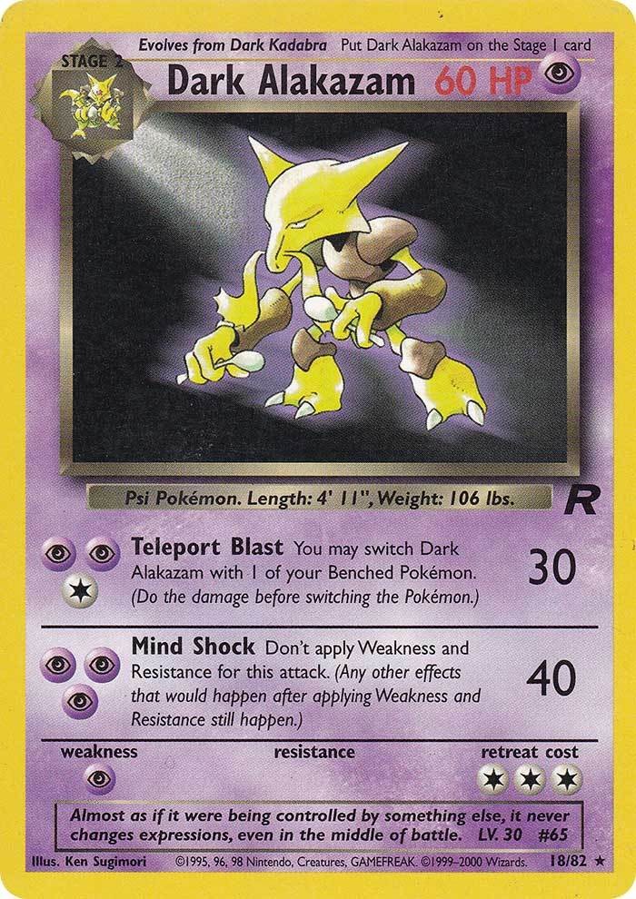 Dark Alakazam (18/82) [Team Rocket Unlimited] | Shuffle n Cut Hobbies & Games