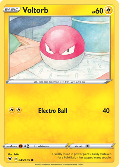 Voltorb (045/185) [Sword & Shield: Vivid Voltage] | Shuffle n Cut Hobbies & Games