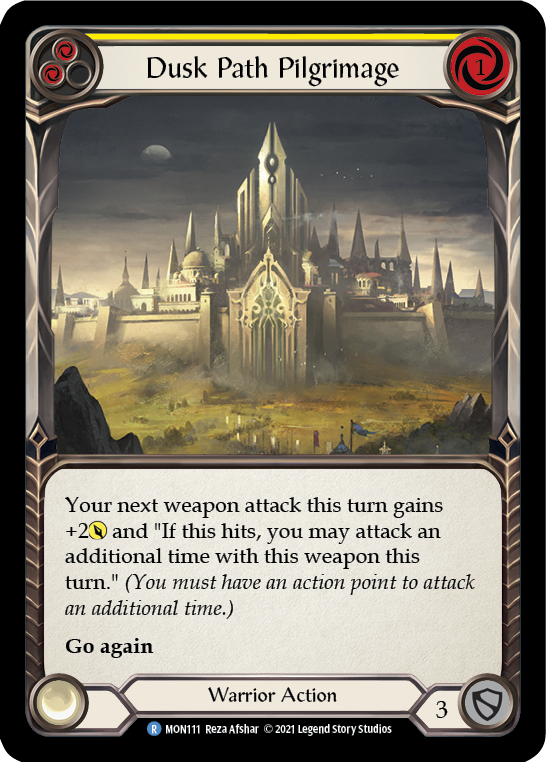 Dusk Path Pilgrimage (Yellow) (Rainbow Foil) [MON111-RF] 1st Edition Rainbow Foil | Shuffle n Cut Hobbies & Games