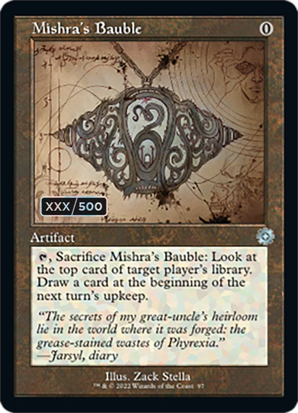 Mishra's Bauble (Retro Schematic) (Serialized) [The Brothers' War Retro Artifacts] | Shuffle n Cut Hobbies & Games