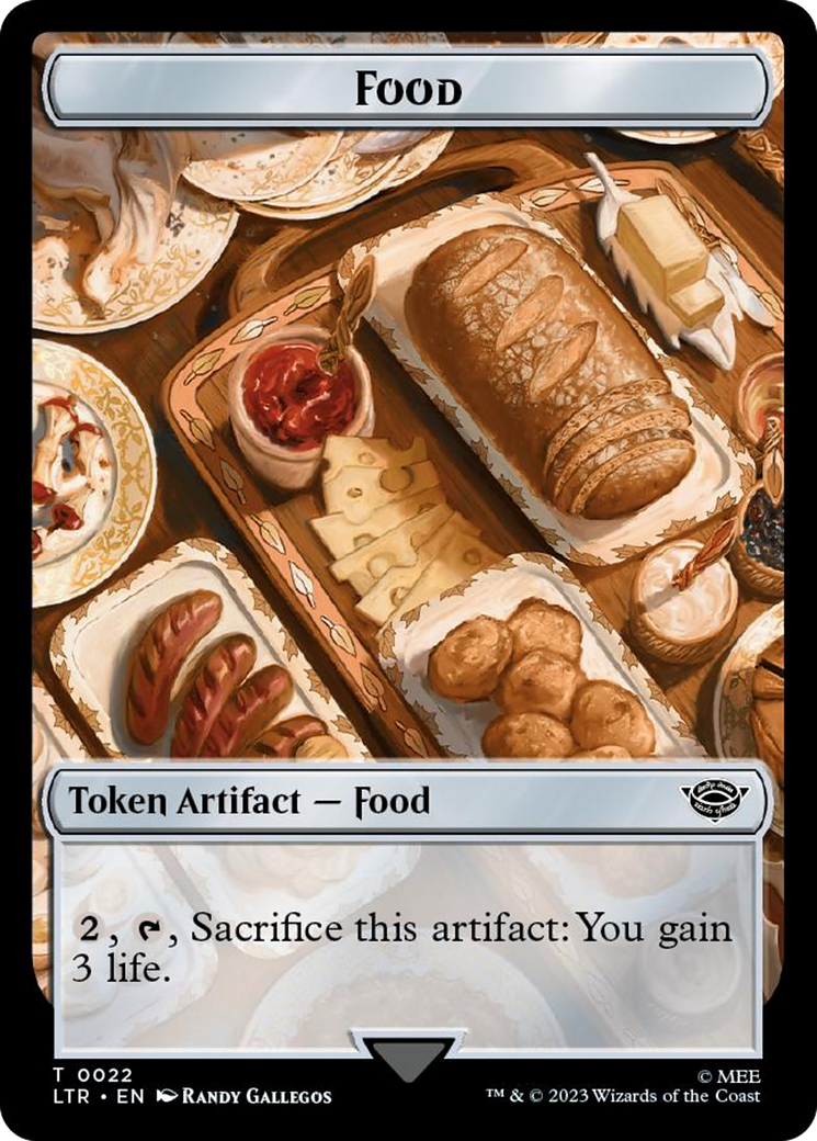 Smaug // Food (0022) Double-Sided Token (Surge Foil) [The Lord of the Rings: Tales of Middle-Earth Tokens] | Shuffle n Cut Hobbies & Games