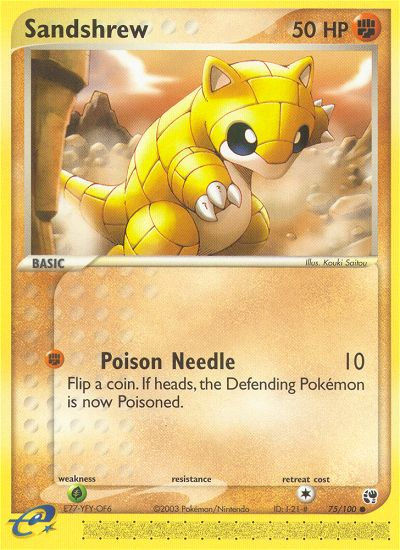 Sandshrew (75/100) [EX: Sandstorm] | Shuffle n Cut Hobbies & Games