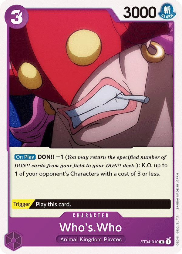 Who's.Who [Starter Deck: Animal Kingdom Pirates] | Shuffle n Cut Hobbies & Games