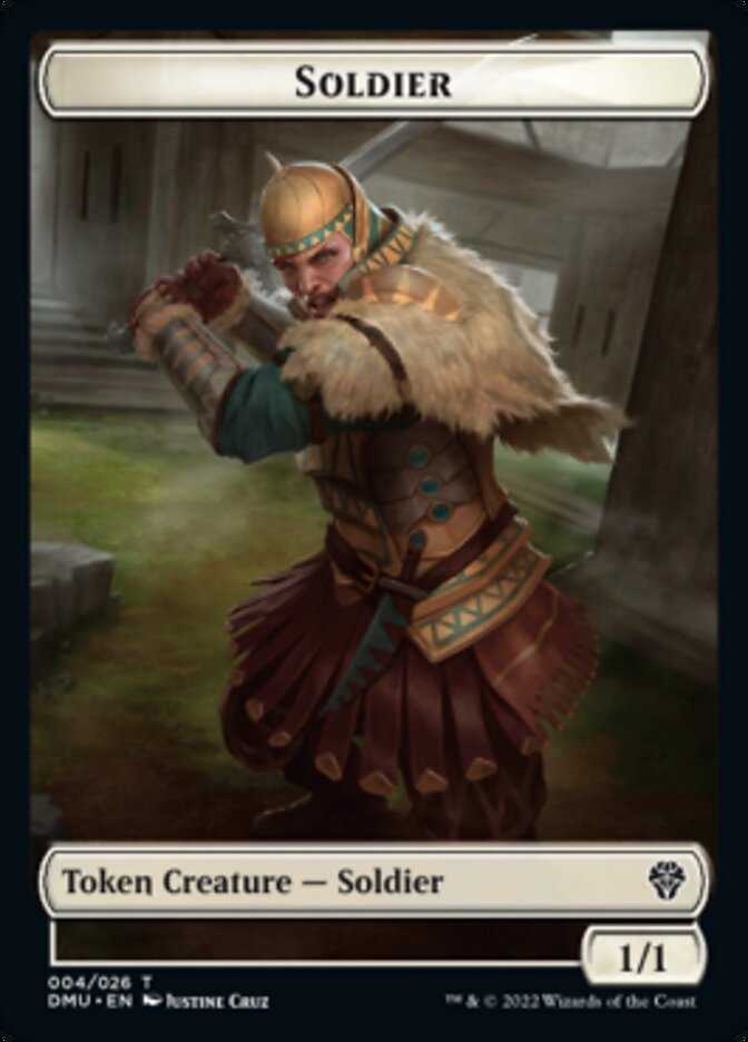 Soldier Token [Dominaria United Tokens] | Shuffle n Cut Hobbies & Games