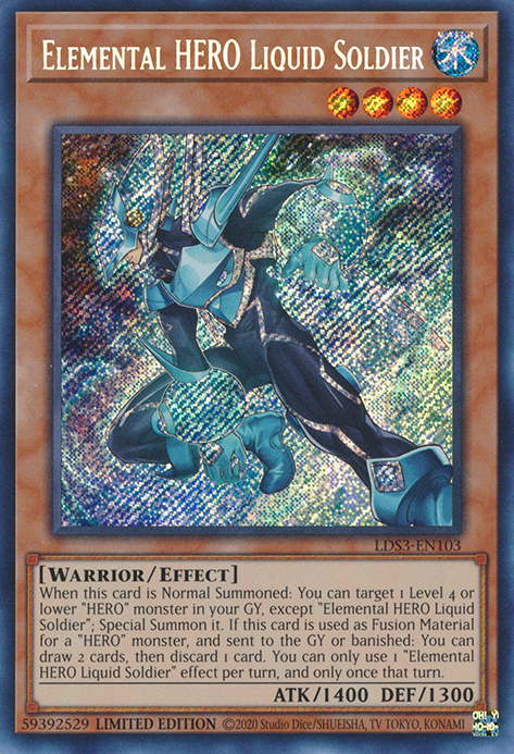 Elemental HERO Liquid Soldier [LDS3-EN103] Secret Rare | Shuffle n Cut Hobbies & Games