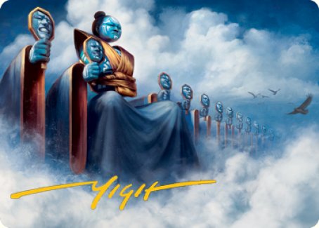 Myojin of Cryptic Dreams Art Card (Gold-Stamped Signature) [Kamigawa: Neon Dynasty Art Series] | Shuffle n Cut Hobbies & Games