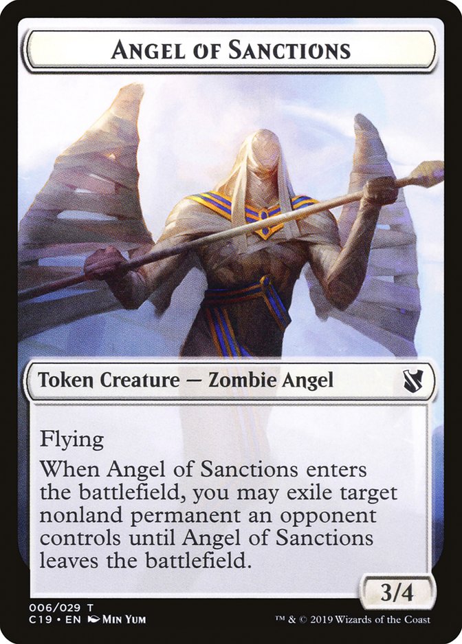 Angel of Sanctions Token [Commander 2019 Tokens] | Shuffle n Cut Hobbies & Games