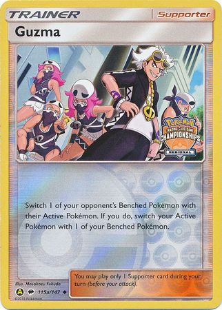 Guzma (115a/147) (Regional Championship Promo) [Sun & Moon: Burning Shadows] | Shuffle n Cut Hobbies & Games
