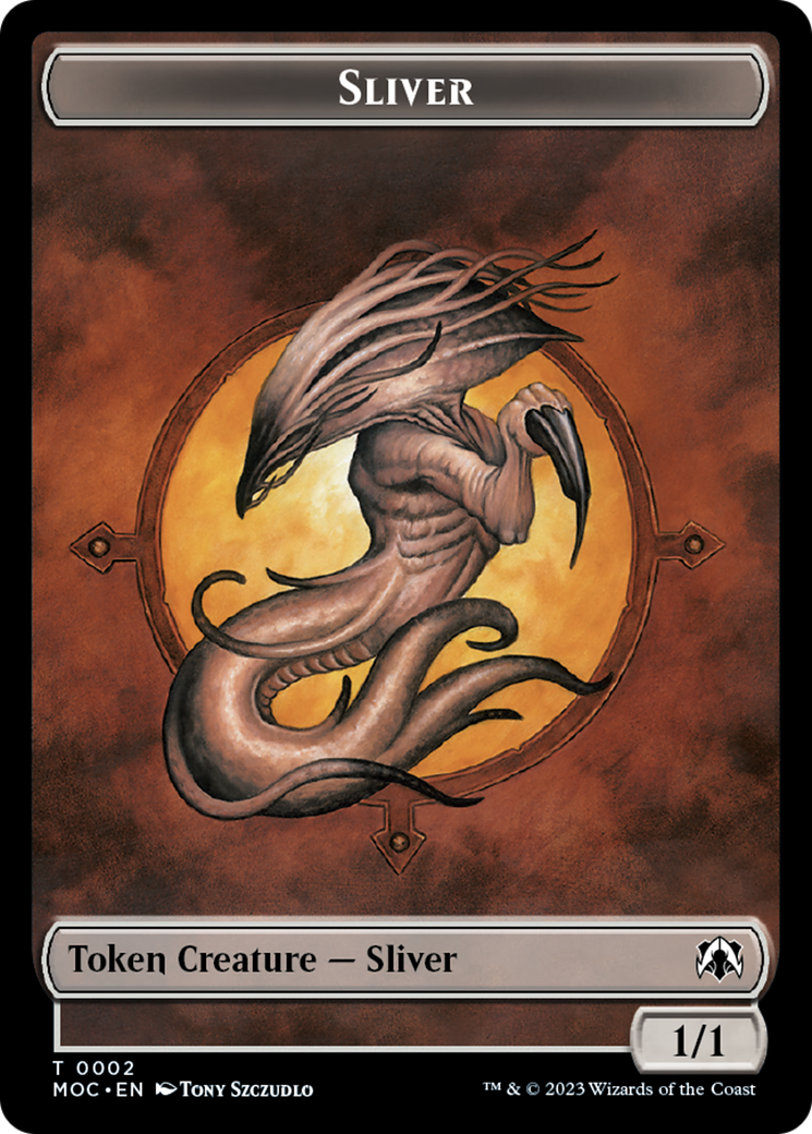 Goblin // Sliver Double-Sided Token [March of the Machine Commander Tokens] | Shuffle n Cut Hobbies & Games