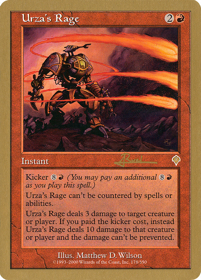 Urza's Rage (Antoine Ruel) [World Championship Decks 2001] | Shuffle n Cut Hobbies & Games