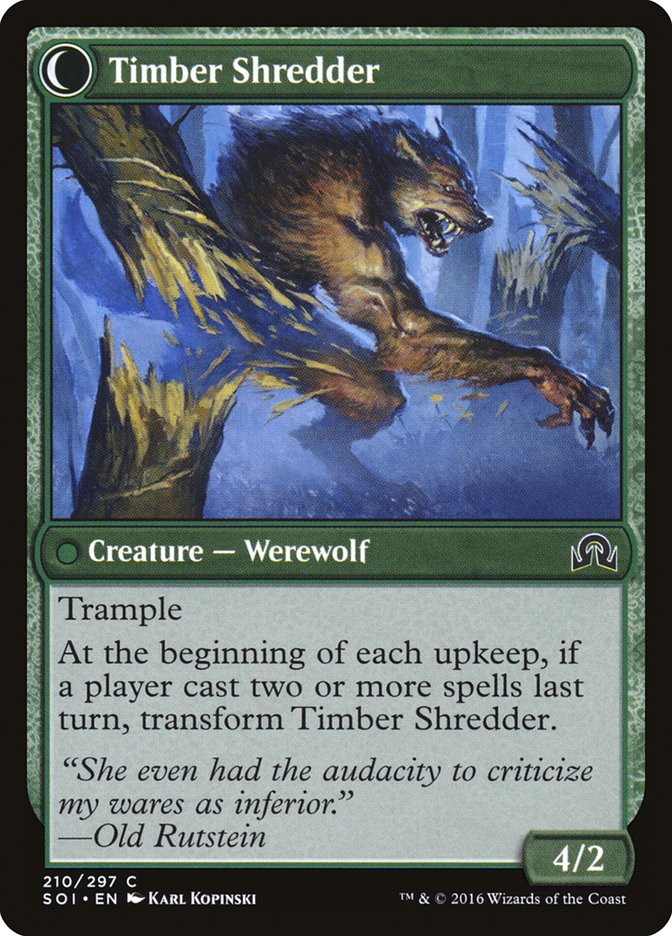 Hinterland Logger // Timber Shredder [Shadows over Innistrad] | Shuffle n Cut Hobbies & Games