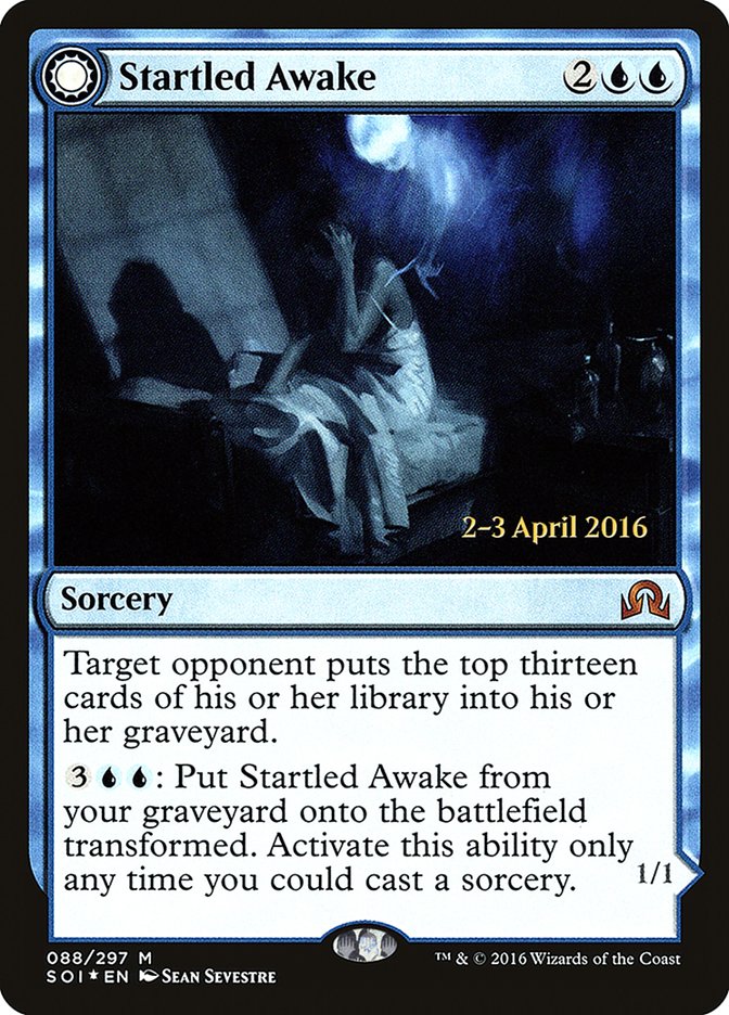 Startled Awake // Persistent Nightmare [Shadows over Innistrad Prerelease Promos] | Shuffle n Cut Hobbies & Games