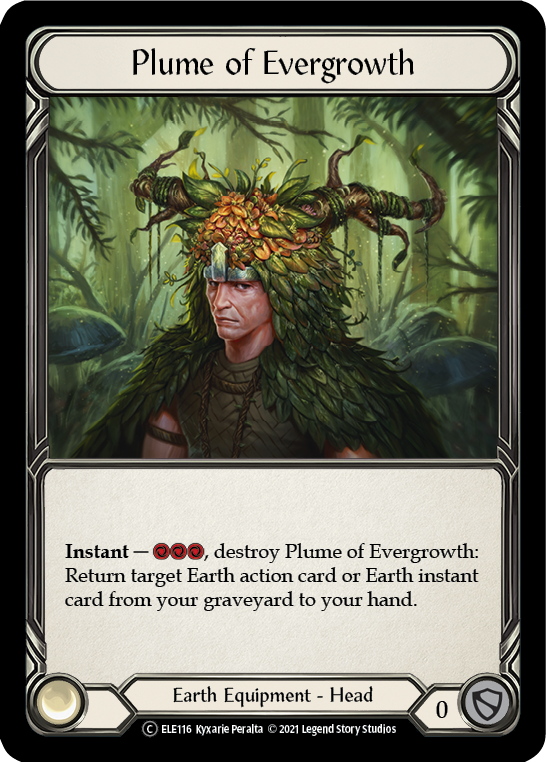 Plume of Evergrowth [U-ELE116] Unlimited Rainbow Foil | Shuffle n Cut Hobbies & Games