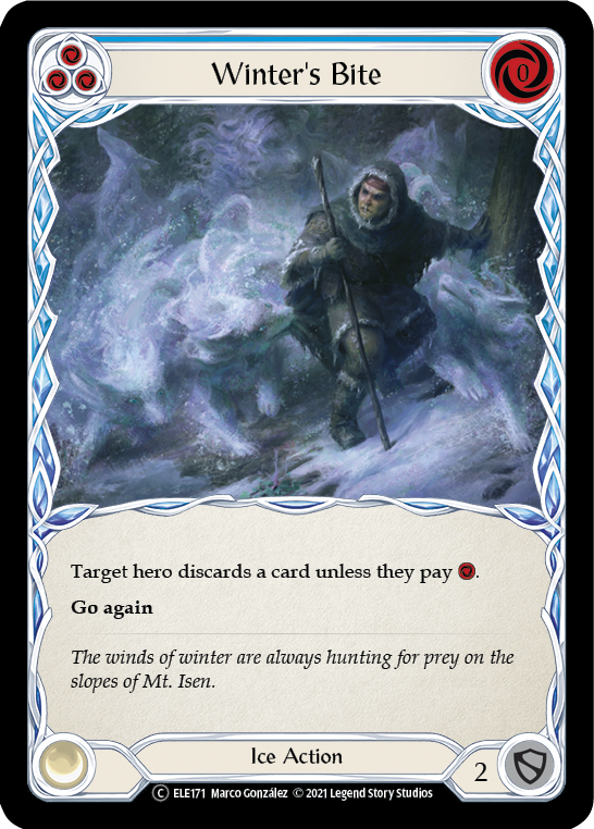 Winter's Bite (Blue) [U-ELE171] Unlimited Normal | Shuffle n Cut Hobbies & Games