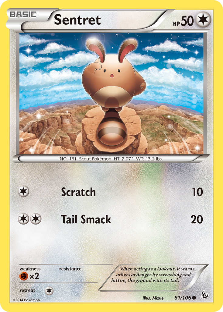 Sentret (81/106) [XY: Flashfire] | Shuffle n Cut Hobbies & Games