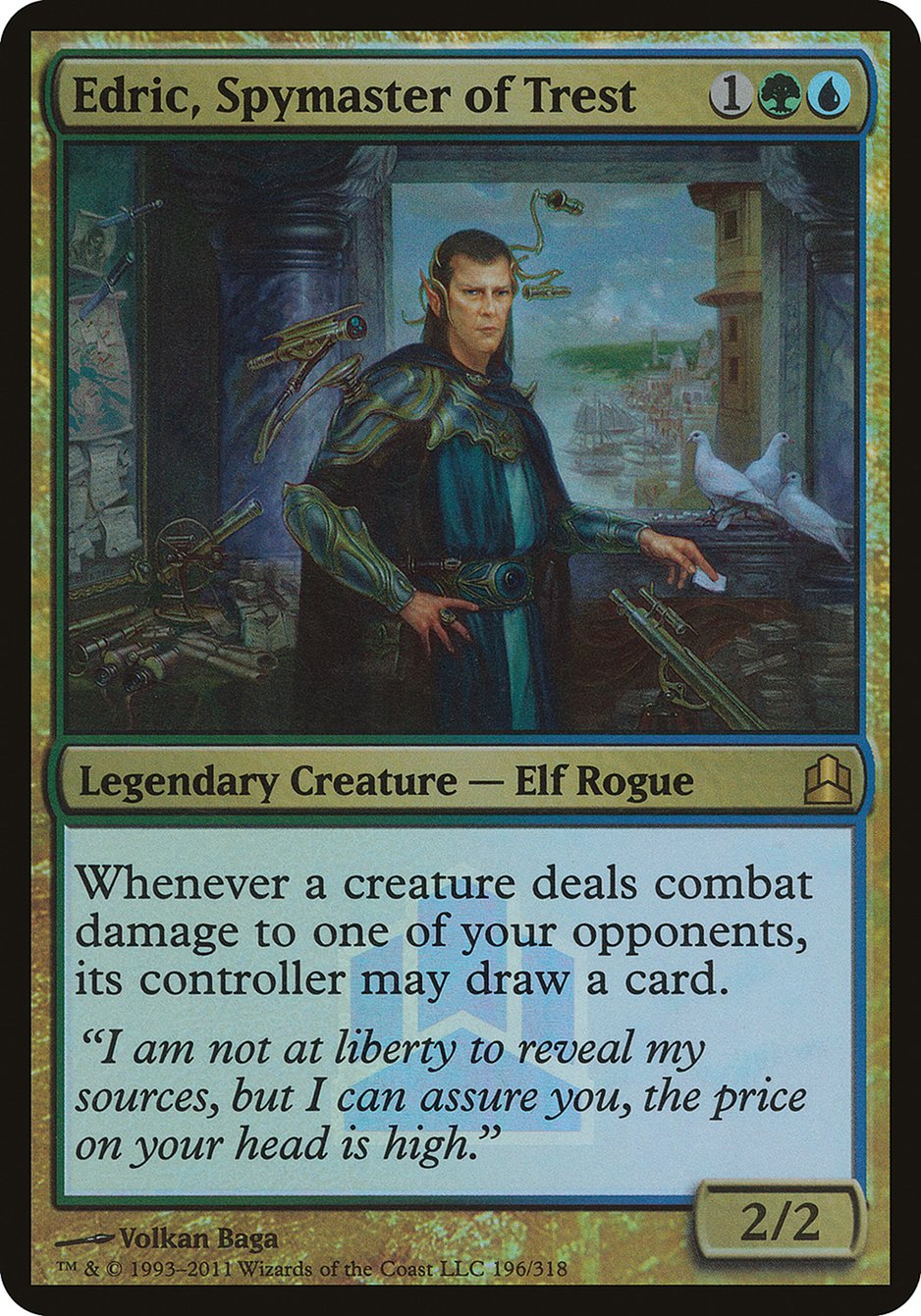 Edric, Spymaster of Trest (Launch) (Oversized) [Commander 2011 Oversized] | Shuffle n Cut Hobbies & Games