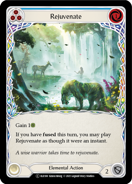 Rejuvenate (Blue) [U-ELE108] Unlimited Rainbow Foil | Shuffle n Cut Hobbies & Games