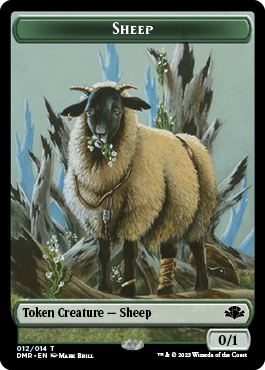 Insect // Sheep Double-Sided Token [Dominaria Remastered Tokens] | Shuffle n Cut Hobbies & Games