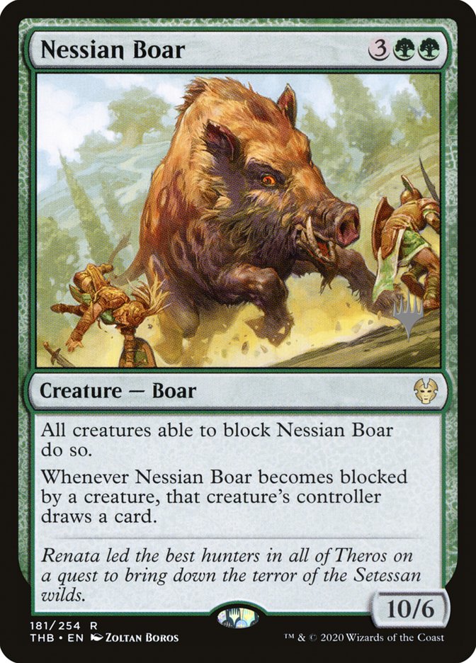 Nessian Boar (Promo Pack) [Theros Beyond Death Promos] | Shuffle n Cut Hobbies & Games