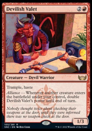Devilish Valet (Promo Pack) [Streets of New Capenna Promos] | Shuffle n Cut Hobbies & Games