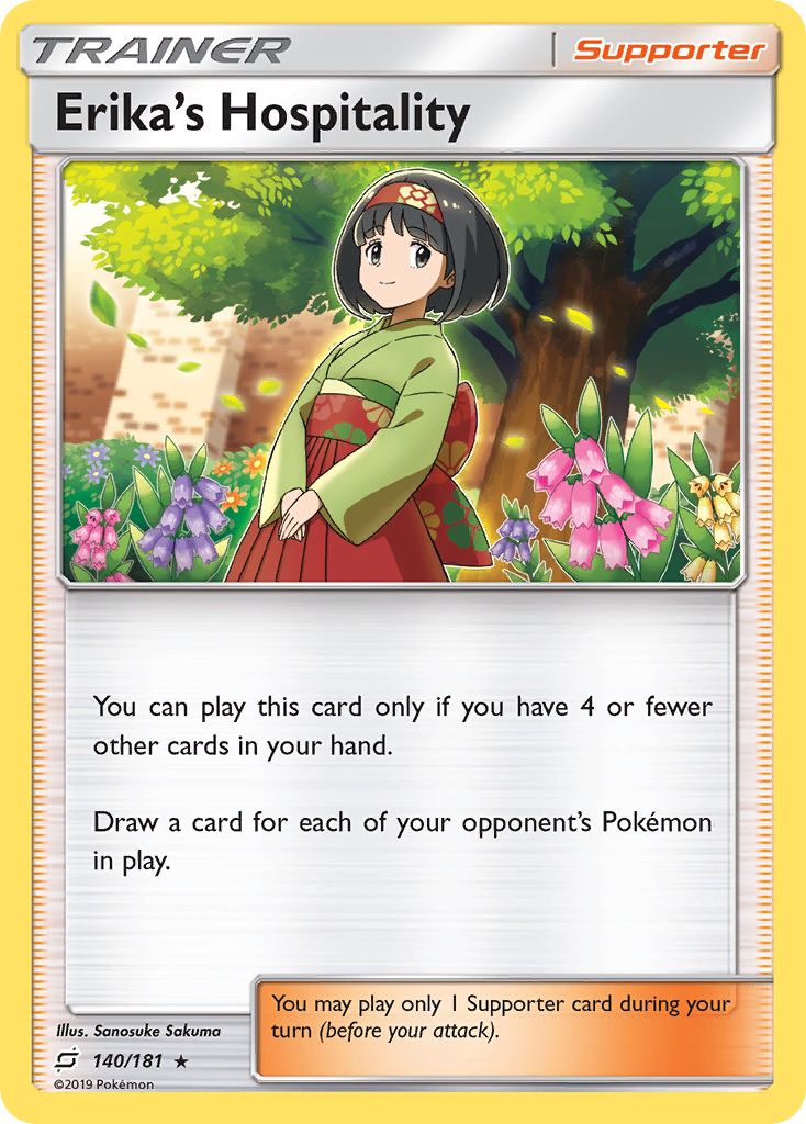 Erika's Hospitality (140/181) [Sun & Moon: Team Up] | Shuffle n Cut Hobbies & Games