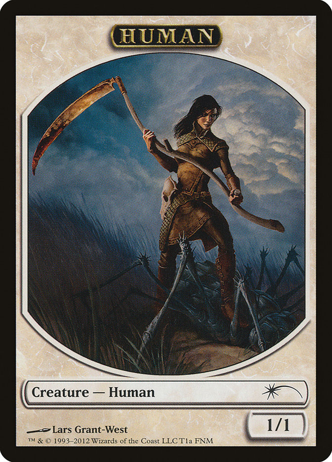 Human // Wolf Double-Sided Token [Friday Night Magic 2012] | Shuffle n Cut Hobbies & Games