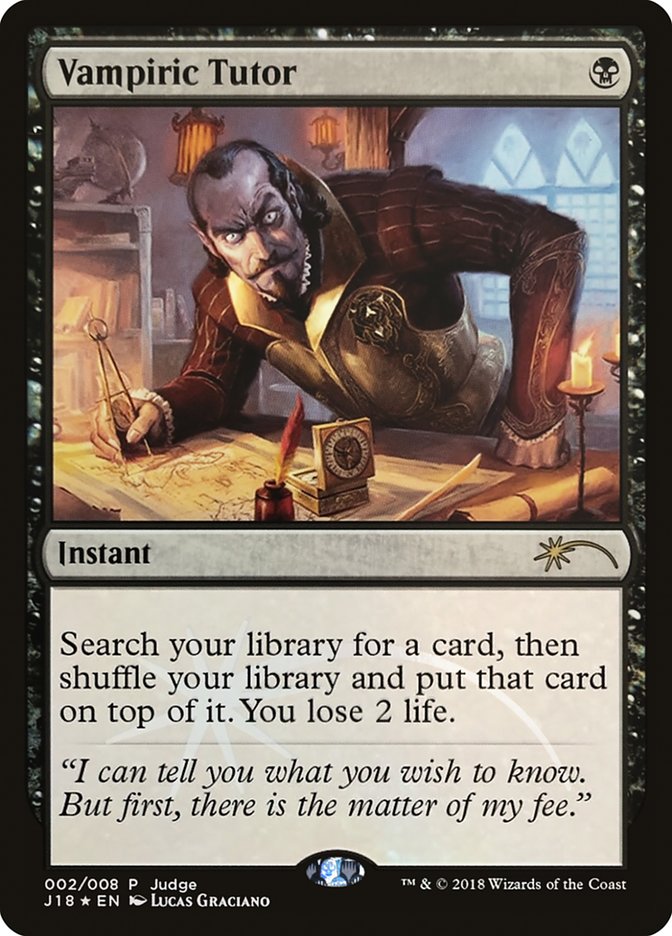 Vampiric Tutor [Judge Gift Cards 2018] | Shuffle n Cut Hobbies & Games