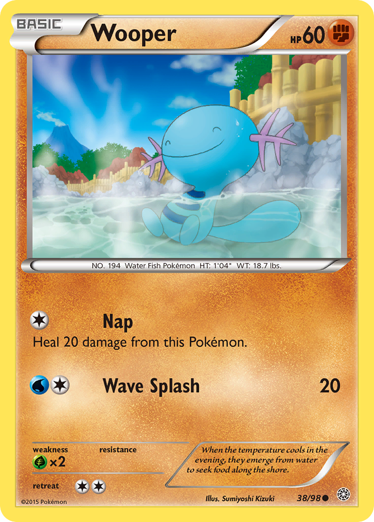 Wooper (38/98) [XY: Ancient Origins] | Shuffle n Cut Hobbies & Games