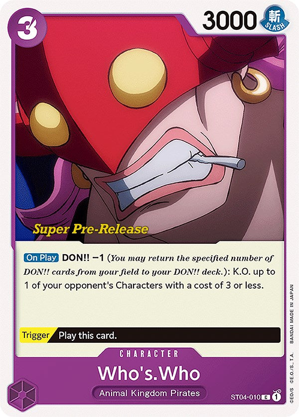 Who's.Who [Super Pre-Release Starter Deck: Animal Kingdom Pirates] | Shuffle n Cut Hobbies & Games