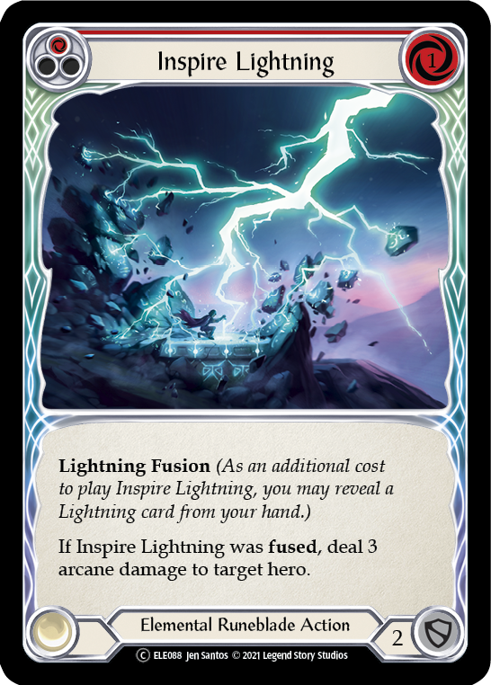 Inspire Lightning (Red) [U-ELE088] Unlimited Rainbow Foil | Shuffle n Cut Hobbies & Games