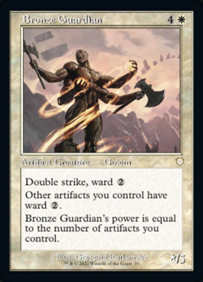 Bronze Guardian (Retro) [The Brothers' War Commander] | Shuffle n Cut Hobbies & Games