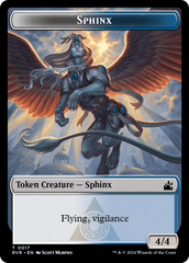 Bird // Sphinx Double-Sided Token [Ravnica Remastered Tokens] | Shuffle n Cut Hobbies & Games