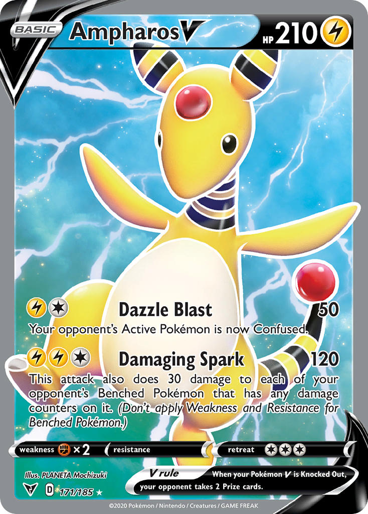 Ampharos V (171/185) [Sword & Shield: Vivid Voltage] | Shuffle n Cut Hobbies & Games