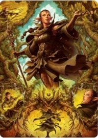 Nissa of Shadowed Boughs 2 Art Card [Zendikar Rising Art Series] | Shuffle n Cut Hobbies & Games