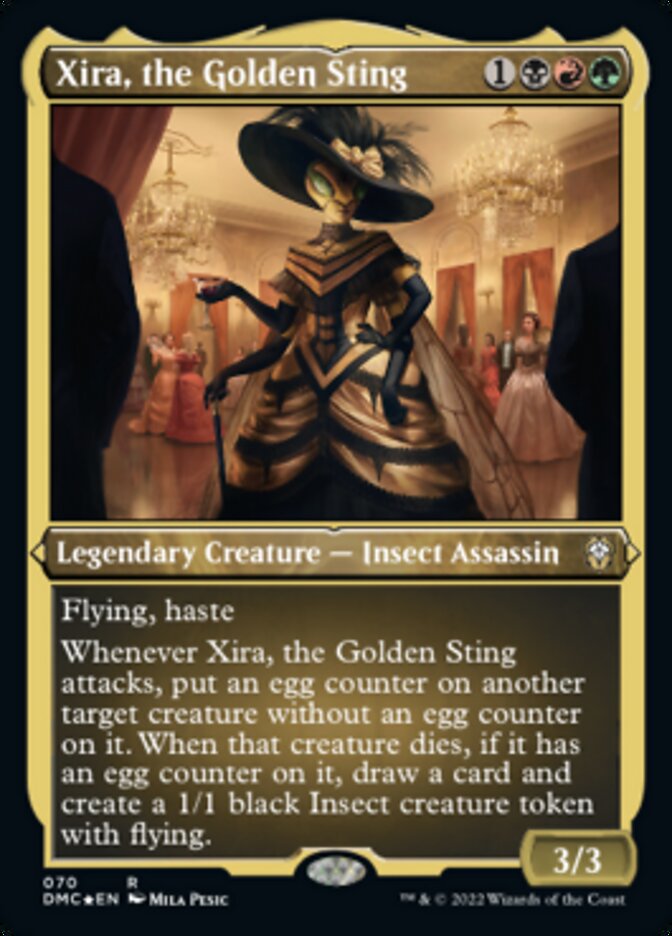 Xira, the Golden Sting (Foil Etched) [Dominaria United Commander] | Shuffle n Cut Hobbies & Games