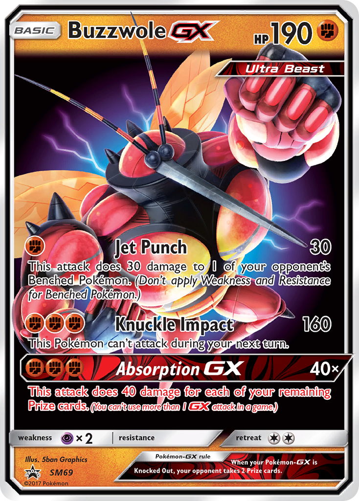 Buzzwole GX (SM69) [Sun & Moon: Black Star Promos] | Shuffle n Cut Hobbies & Games