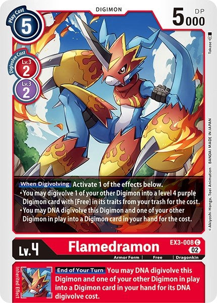Flamedramon [EX3-008] [Revision Pack Cards] | Shuffle n Cut Hobbies & Games