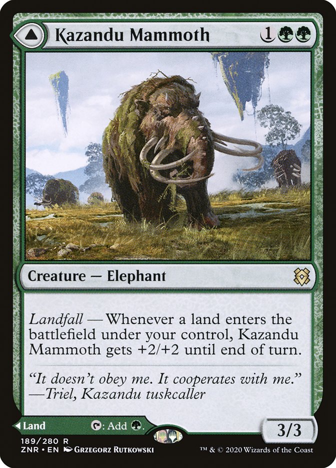 Kazandu Mammoth // Kazandu Valley [Zendikar Rising] | Shuffle n Cut Hobbies & Games