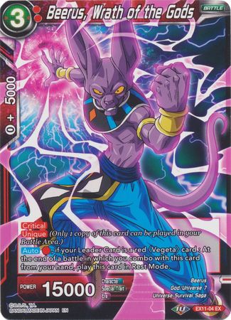 Beerus, Wrath of the Gods [EX11-04] | Shuffle n Cut Hobbies & Games