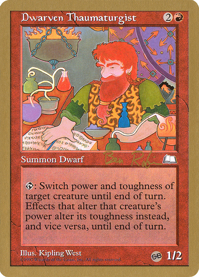 Dwarven Thaumaturgist (Ben Rubin) (SB) [World Championship Decks 1998] | Shuffle n Cut Hobbies & Games