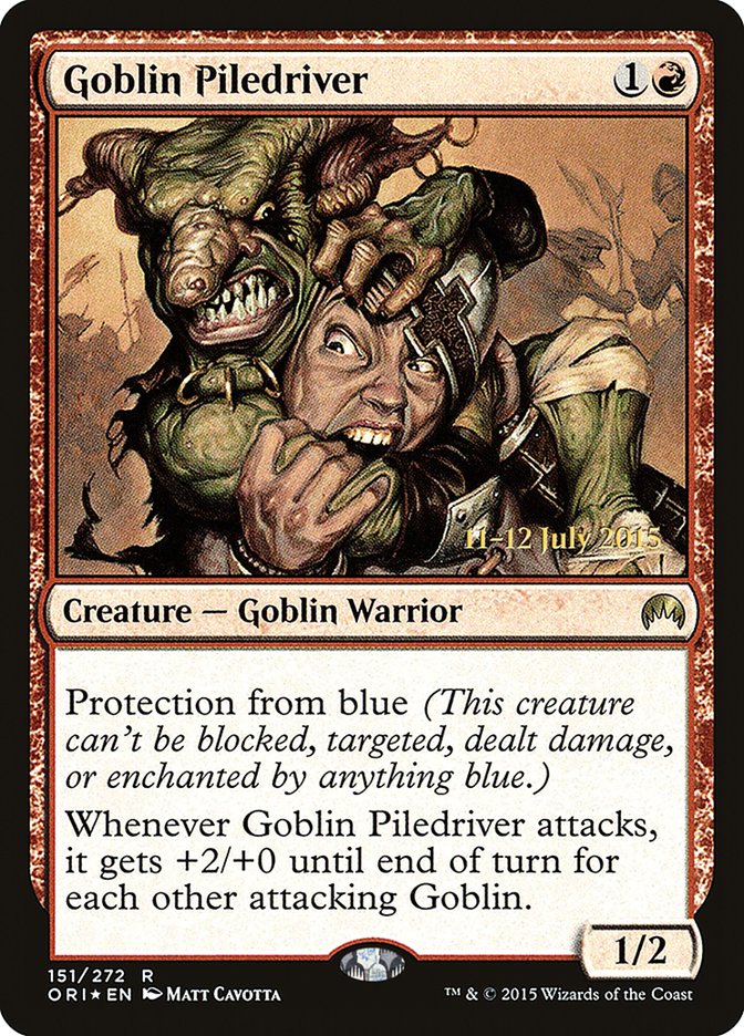 Goblin Piledriver [Magic Origins Prerelease Promos] | Shuffle n Cut Hobbies & Games