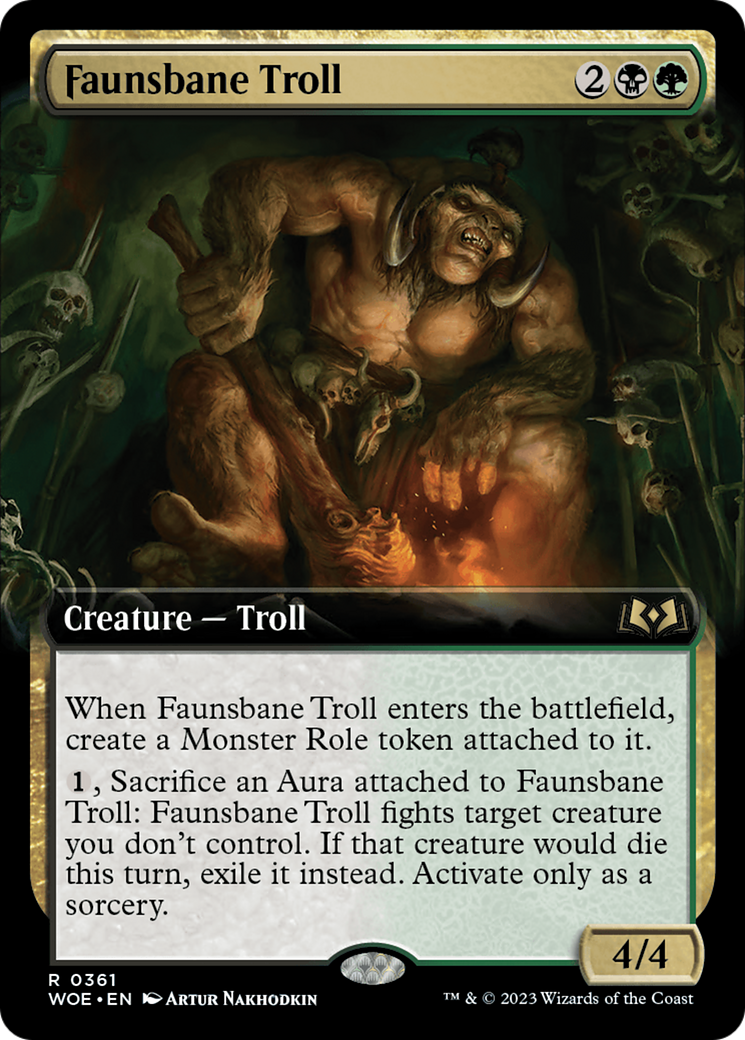 Faunsbane Troll (Extended Art) [Wilds of Eldraine] | Shuffle n Cut Hobbies & Games