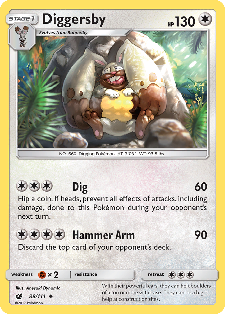Diggersby (88/111) [Sun & Moon: Crimson Invasion] | Shuffle n Cut Hobbies & Games
