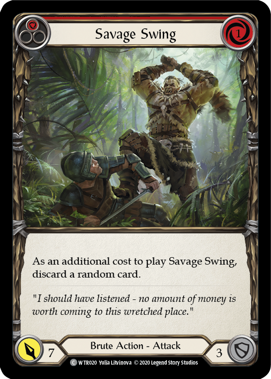 Savage Swing (Red) [WTR020] Unlimited Edition Rainbow Foil | Shuffle n Cut Hobbies & Games
