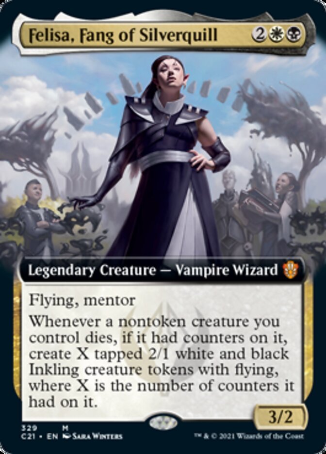 Felisa, Fang of Silverquill (Extended Art) [Commander 2021] | Shuffle n Cut Hobbies & Games