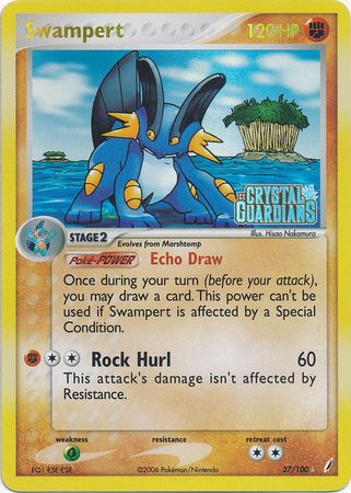 Swampert (27/100) (Stamped) [EX: Crystal Guardians] | Shuffle n Cut Hobbies & Games