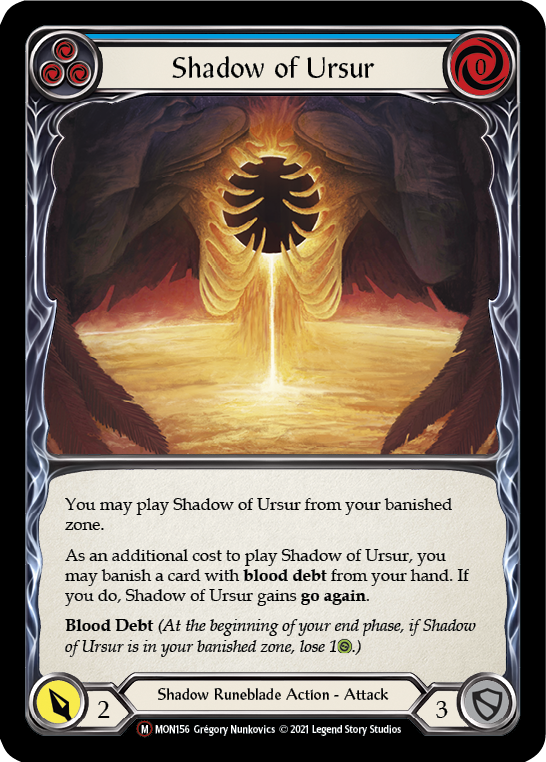 Shadow of Ursur (Rainbow Foil) [U-MON156-RF] Unlimited Edition Rainbow Foil | Shuffle n Cut Hobbies & Games