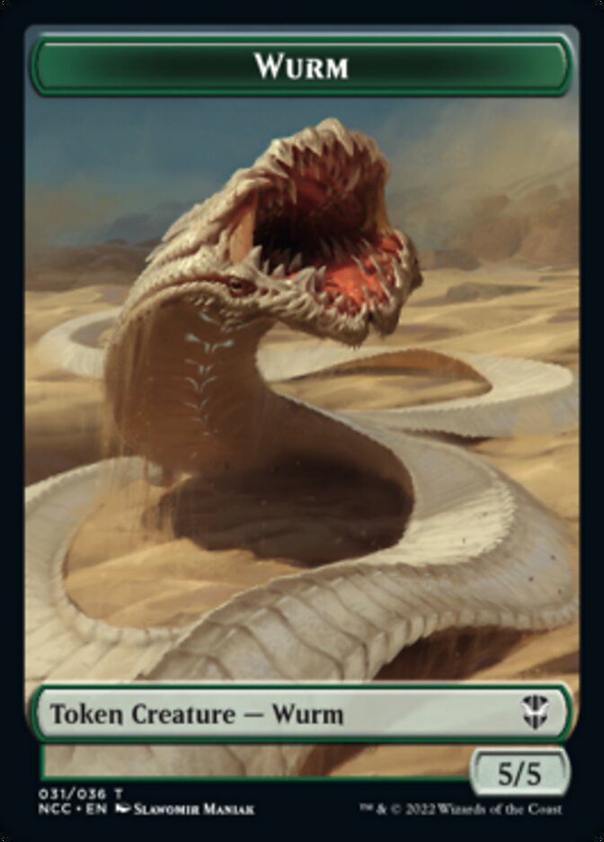 Elf Warrior // Wurm Double-Sided Token [Streets of New Capenna Commander Tokens] | Shuffle n Cut Hobbies & Games