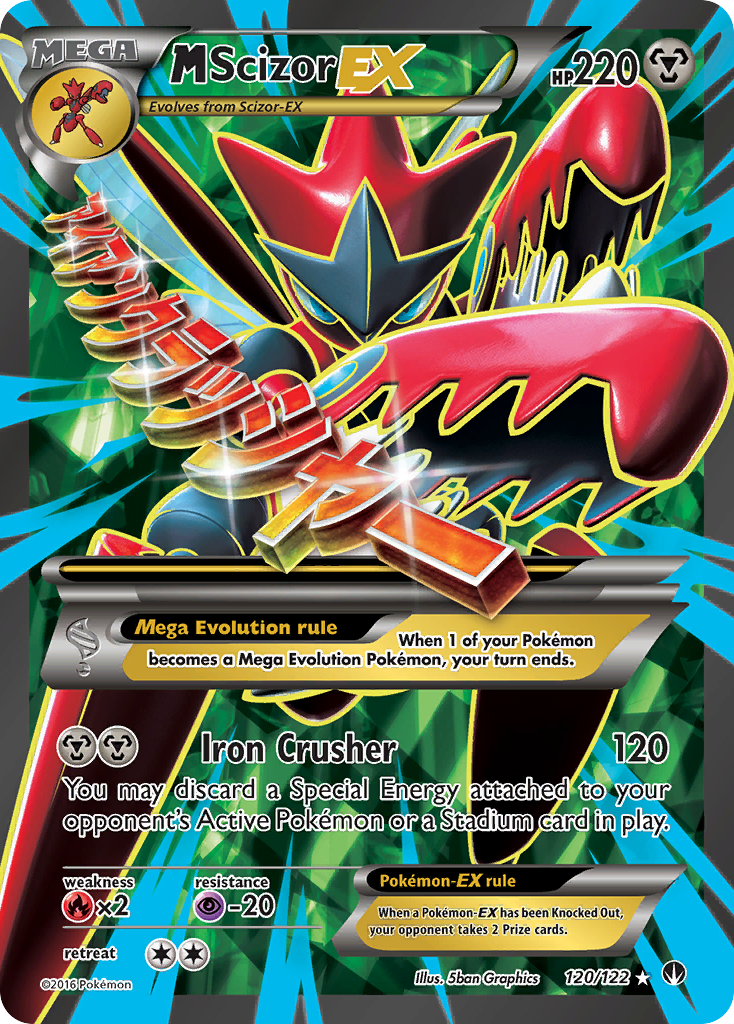 M Scizor EX (120/122) [XY: BREAKpoint] | Shuffle n Cut Hobbies & Games
