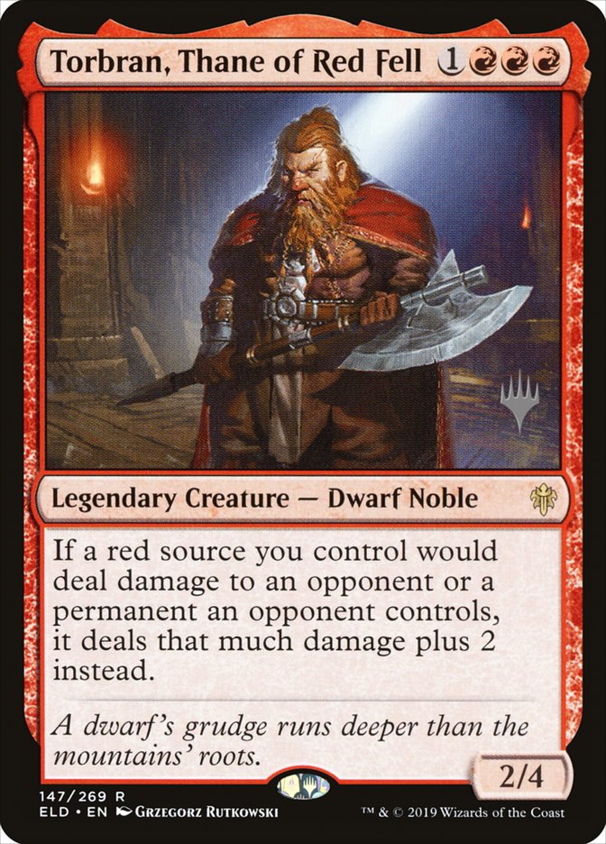 Torbran, Thane of Red Fell (Promo Pack) [Throne of Eldraine Promos] | Shuffle n Cut Hobbies & Games